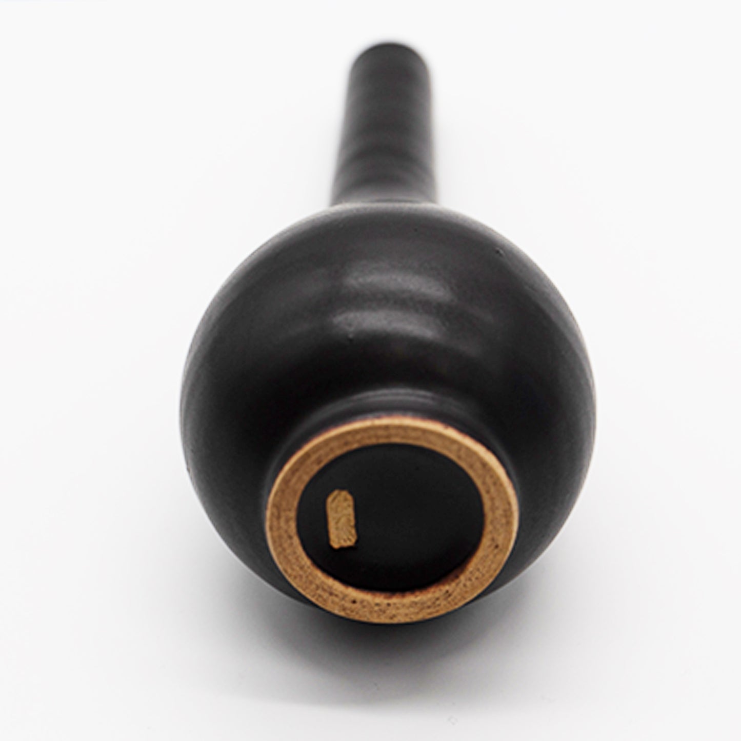 黒薩摩鶴首花瓶