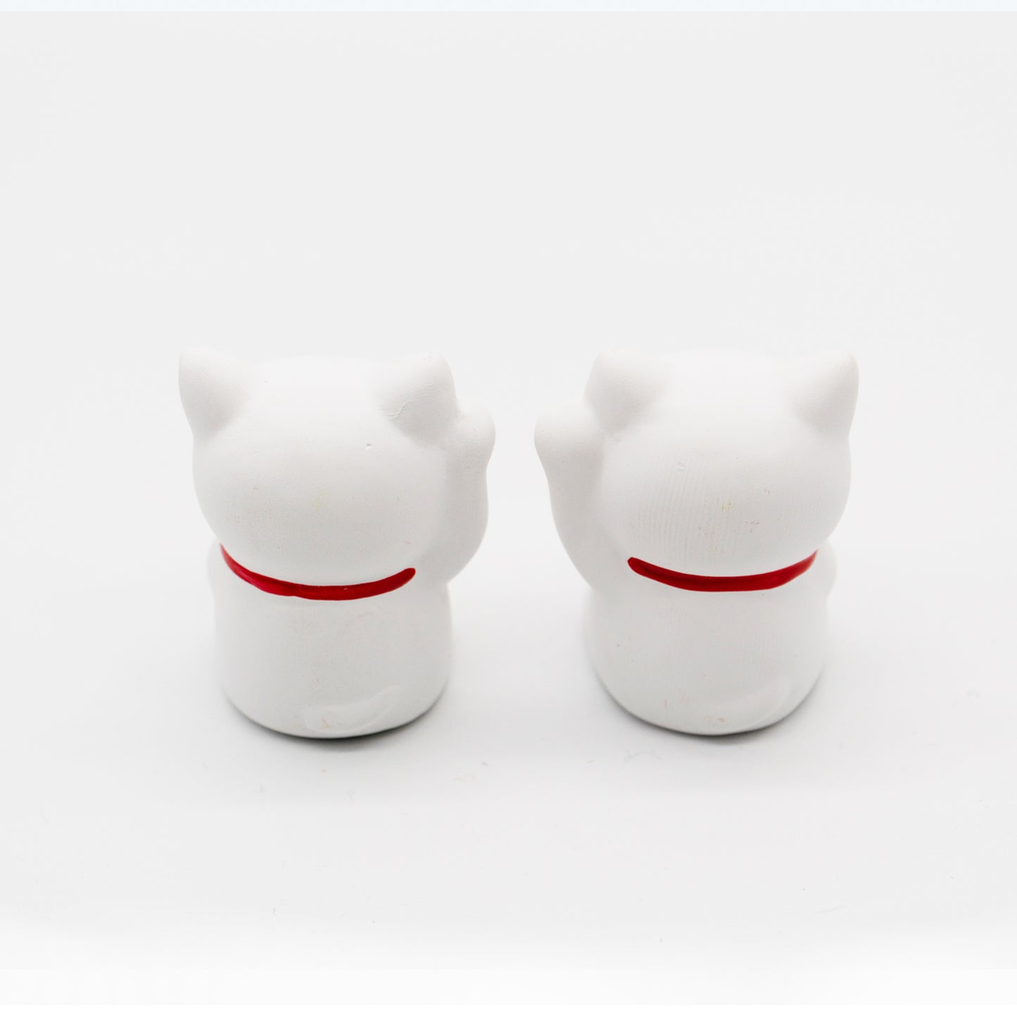 素焼ペアーマネキ猫・招く門には福来る 招き猫