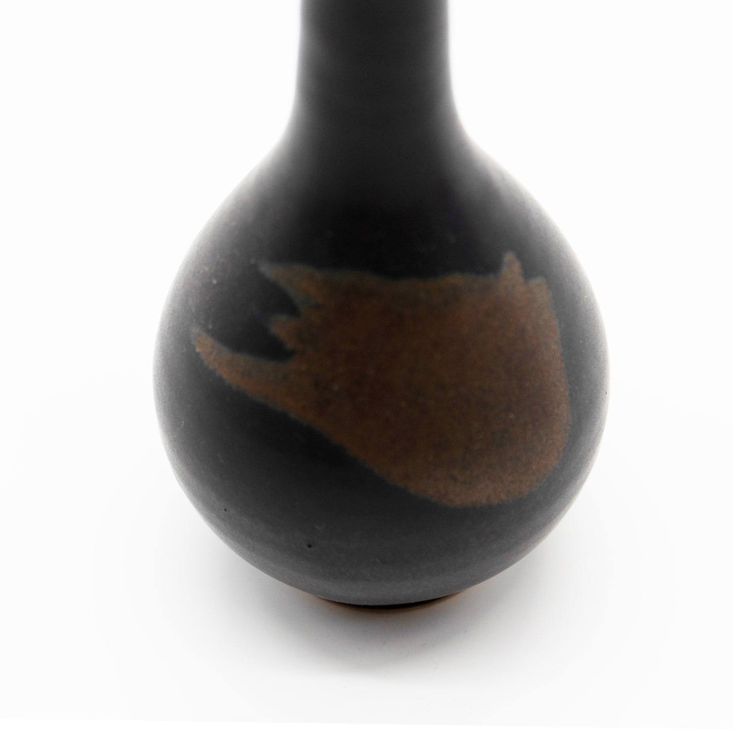 黒薩摩鶴首花瓶