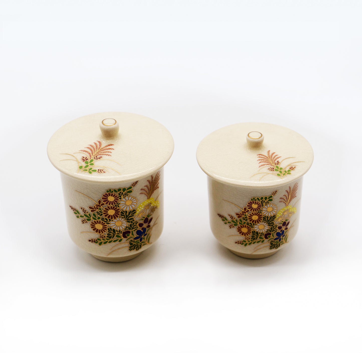 白薩摩焼 夫婦湯呑 永田窯