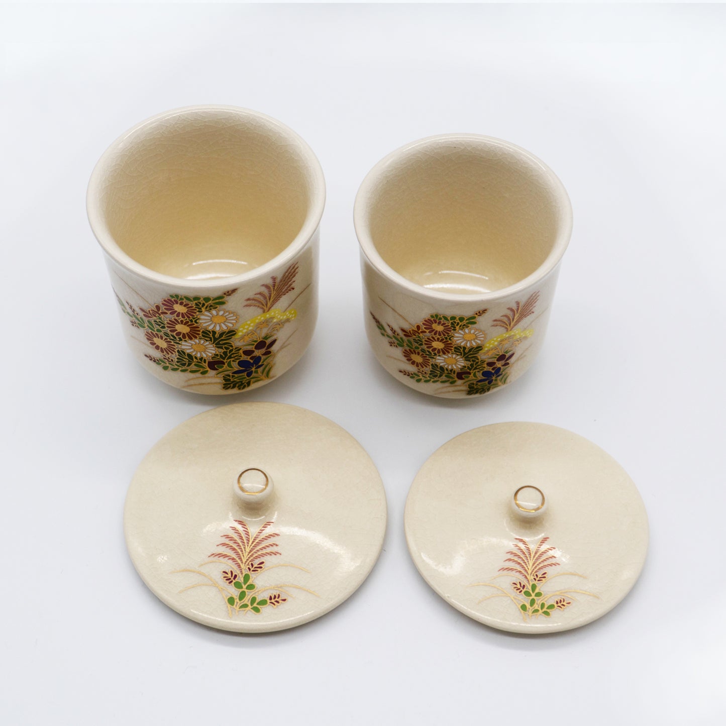 白薩摩焼 夫婦湯呑 永田窯