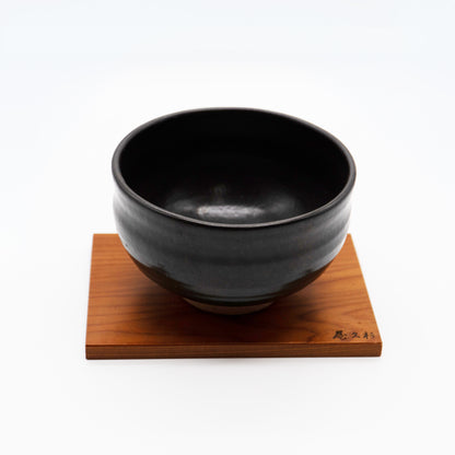 茶碗 黑薩摩燒 12.5×8.5公分