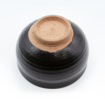 茶碗 黑薩摩燒 12.5×8.5公分