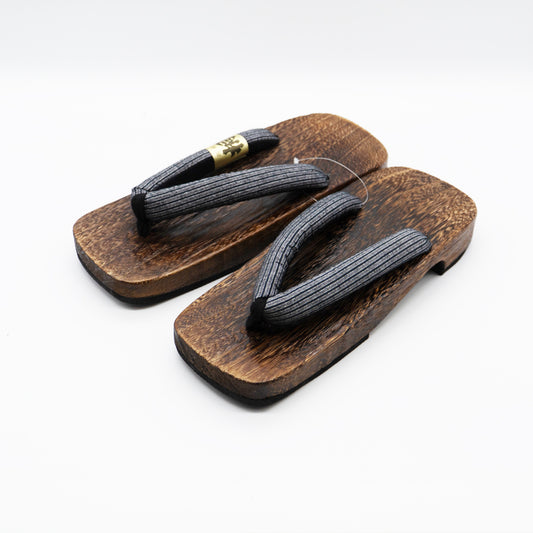 烧焦桐木凉鞋，28厘米码